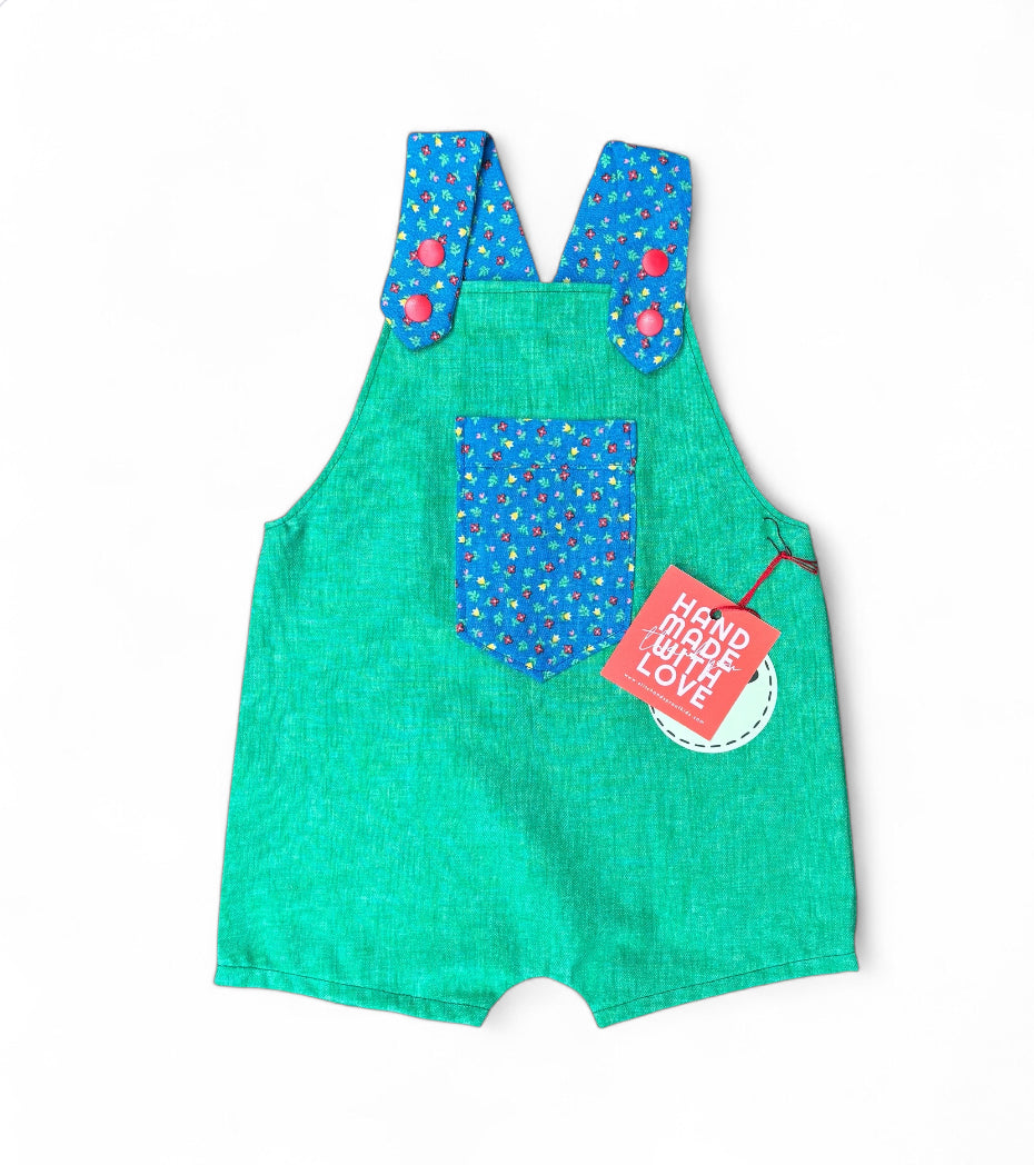 Forager Overall Short Green Storybook