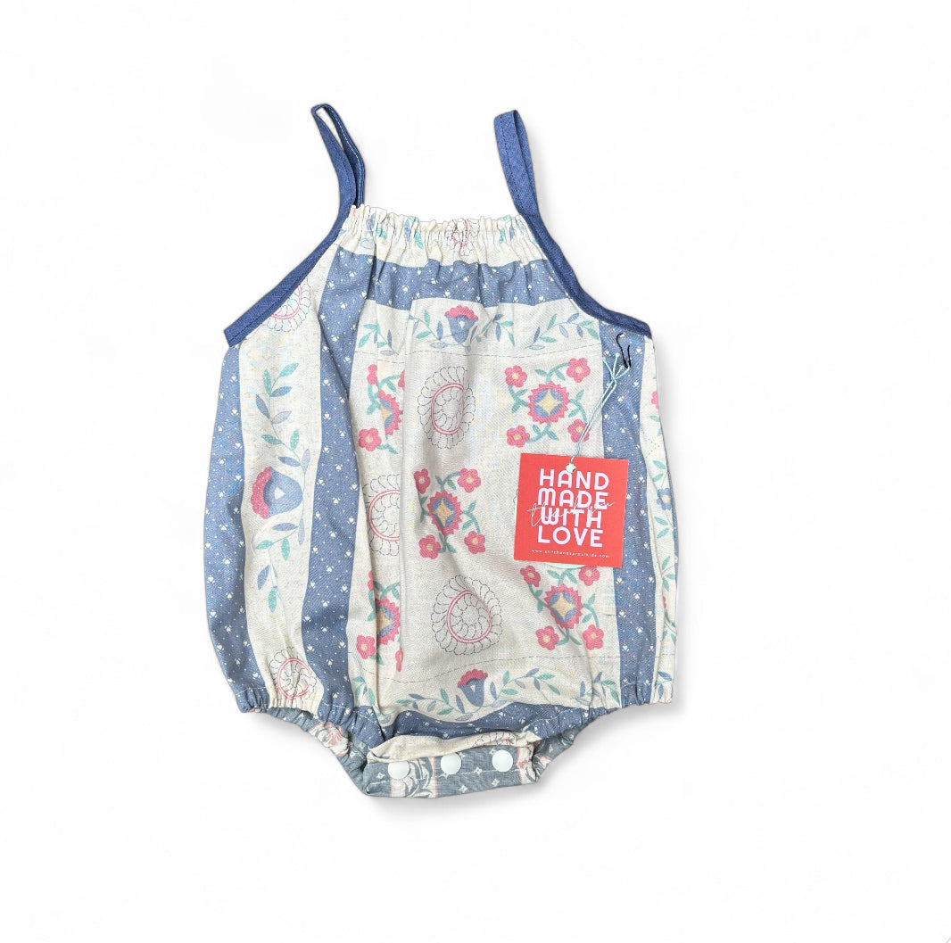 Sproutling One Piece Blue Flowers