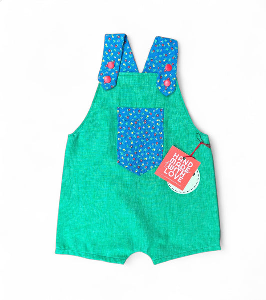 Forager Overall Short Green Storybook